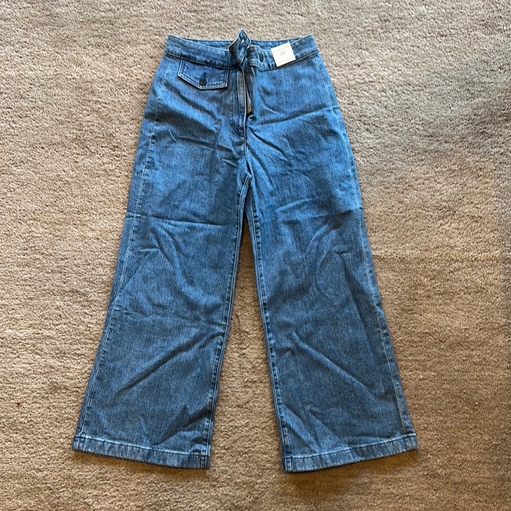J Crew Point Sur NWT size 27 wide leg jeans